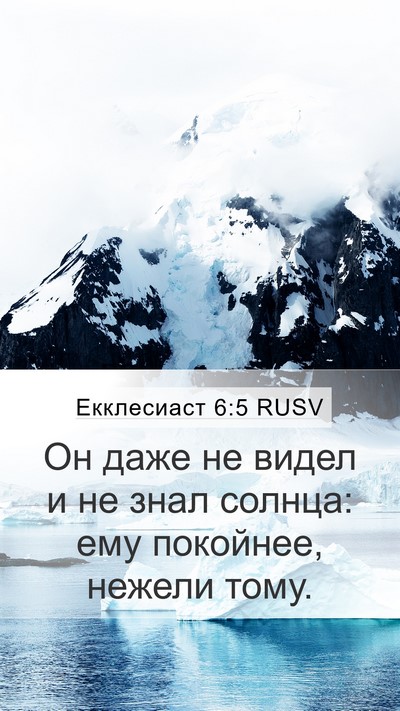 Екклесиаст 6:5 RUSV Bible Verse Image