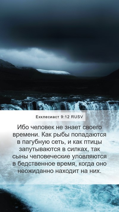 Екклесиаст 9:12 RUSV Bible Verse Image