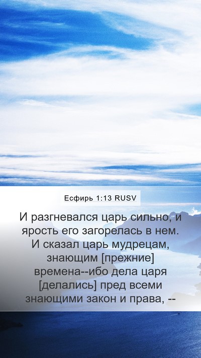 Есфирь 1:13 RUSV Bible Verse Image