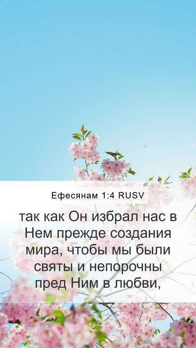 Ефесянам 1:4 RUSV Bible Verse Image