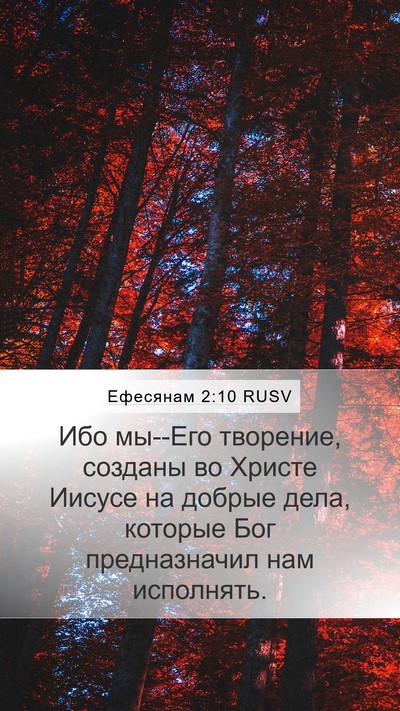 Ефесянам 2:10 RUSV Bible Verse Image