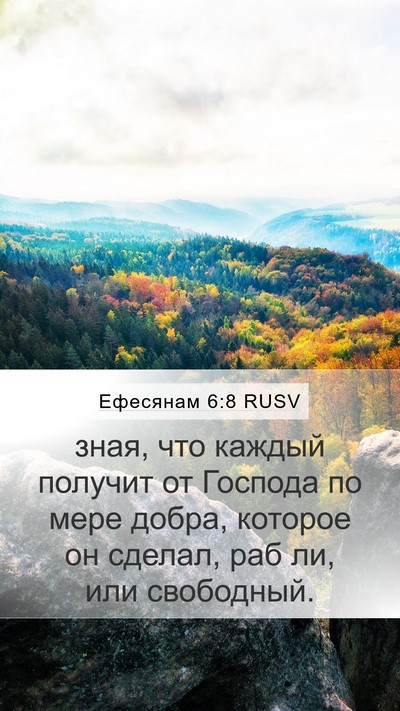 Ефесянам 6:8 RUSV Bible Verse Image
