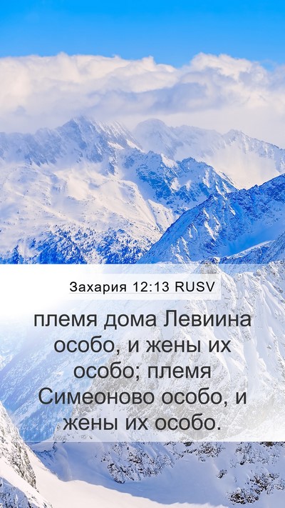 Захария 12:13 RUSV Bible Verse Image