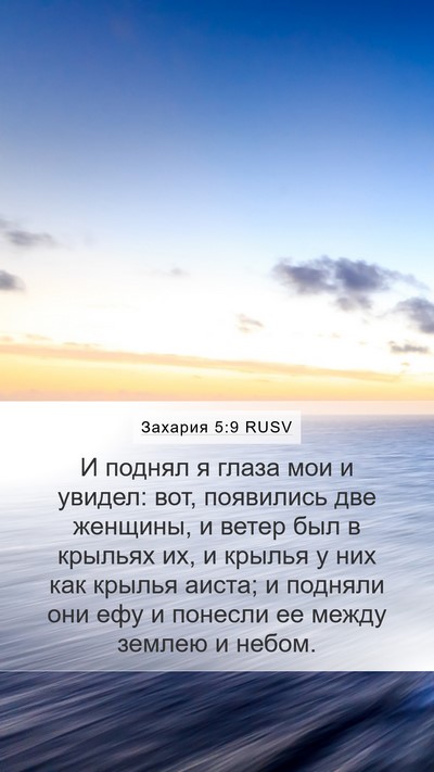 Захария 5:9 RUSV Bible Verse Image