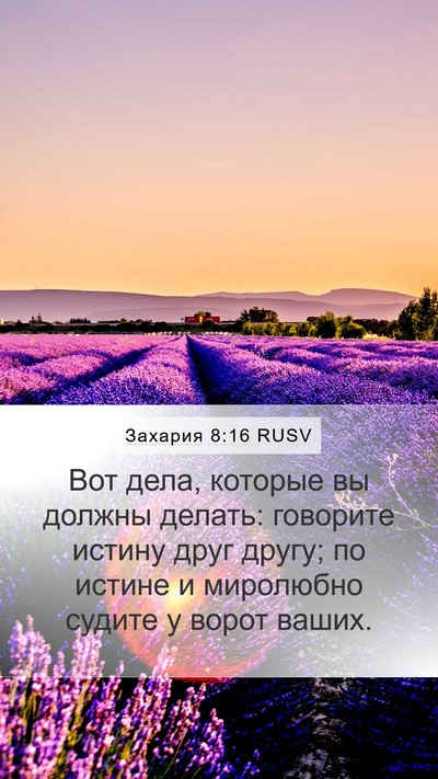 Захария 8:16 RUSV Bible Verse Image