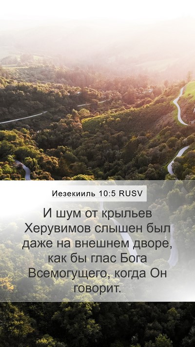 Иезекииль 10:5 RUSV Bible Verse Image