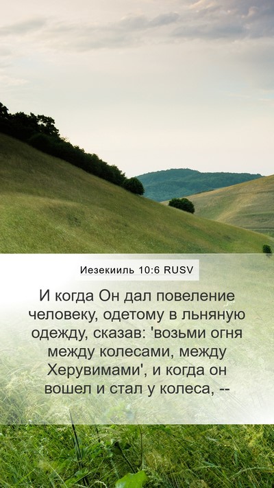Иезекииль 10:6 RUSV Bible Verse Image