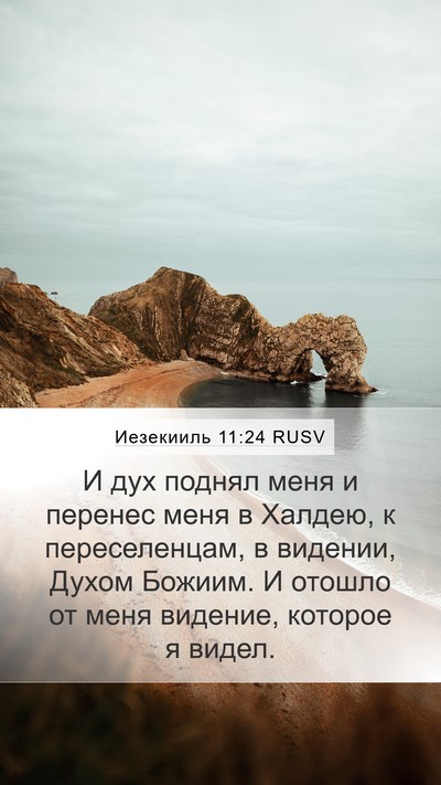Иезекииль 11:24 RUSV Bible Verse Image