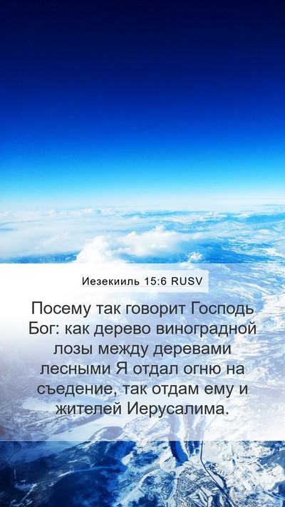 Иезекииль 15:6 RUSV Bible Verse Image