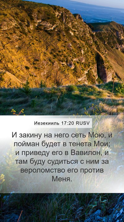 Иезекииль 17:20 RUSV Bible Verse Image