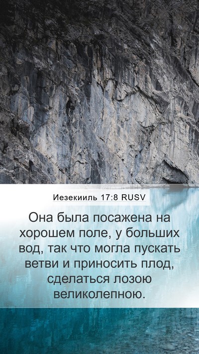 Иезекииль 17:8 RUSV Mobile Phone Wallpaper - Она была посажена на - Mobile Bible Verse Wallpaper
