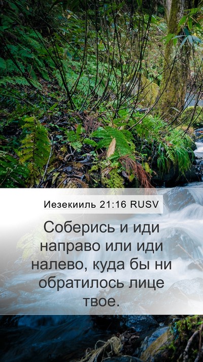 Иезекииль 21:16 RUSV Mobile Phone Wallpaper - Соберись и иди направо или - Mobile Bible Verse Wallpaper