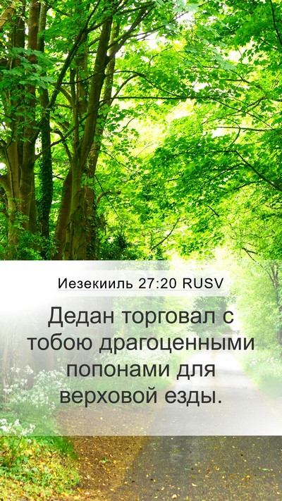 Иезекииль 27:20 RUSV Bible Verse Image