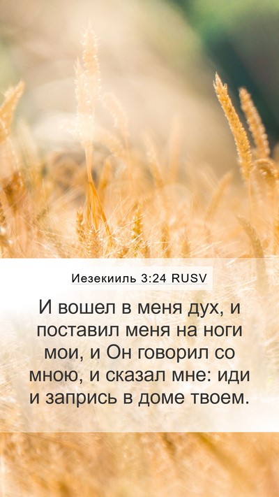 Иезекииль 3:24 RUSV Bible Verse Image