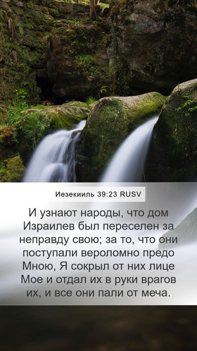 Иезекииль 39:23 RUSV Bible Verse Image