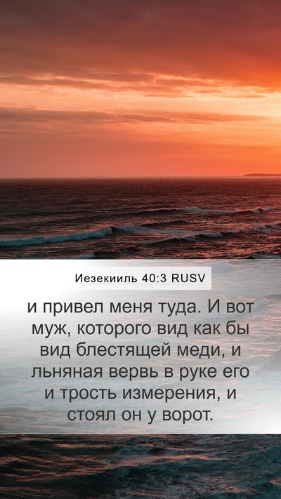 Иезекииль 40:3 RUSV Bible Verse Image