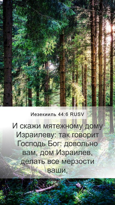 Иезекииль 44:6 RUSV Mobile Phone Wallpaper - И скажи мятежному дому - Mobile Bible Verse Wallpaper