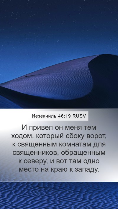 Иезекииль 46:19 RUSV Bible Verse Image