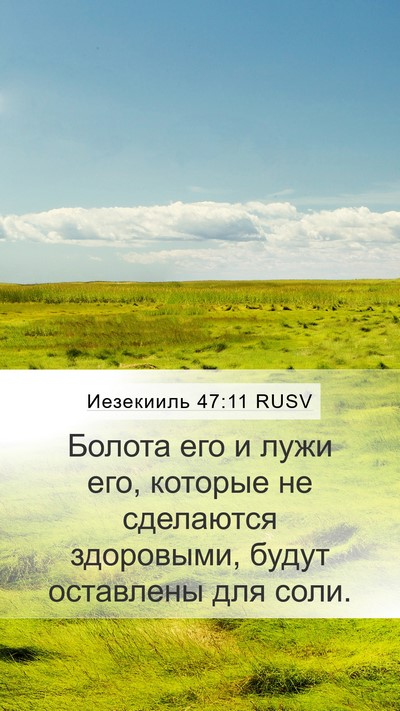 Иезекииль 47:11 RUSV Bible Verse Image