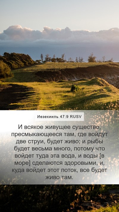 Иезекииль 47:9 RUSV Bible Verse Image