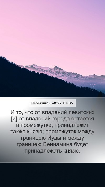 Иезекииль 48:22 RUSV Bible Verse Image