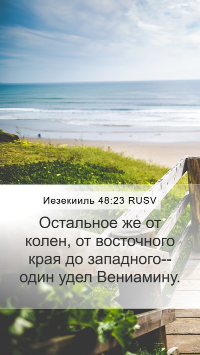 Иезекииль 48:23 RUSV Bible Verse Image