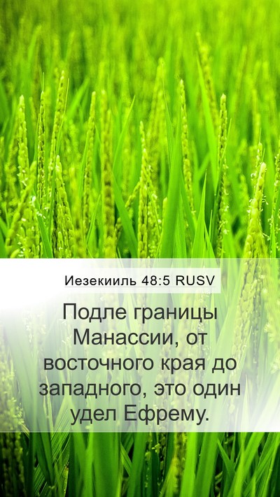 Иезекииль 48:5 RUSV Mobile Phone Wallpaper - Подле границы Манассии, от - Mobile Bible Verse Wallpaper