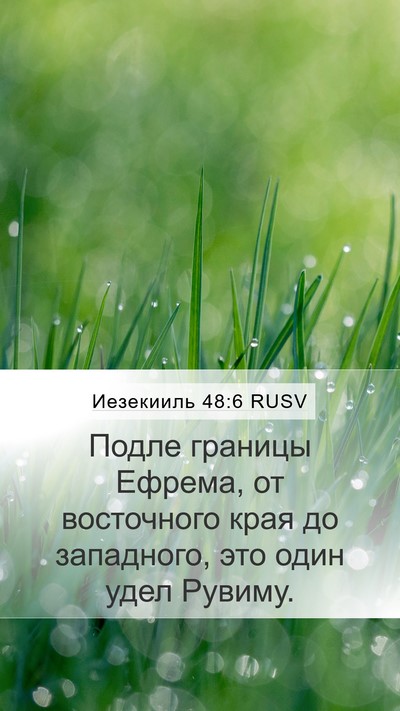 Иезекииль 48:6 RUSV Mobile Phone Wallpaper - Подле границы Ефрема, от - Mobile Bible Verse Wallpaper