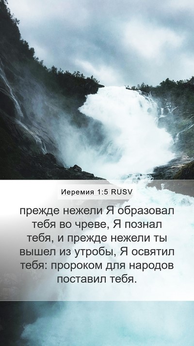 Иеремия 1:5 RUSV Bible Verse Image