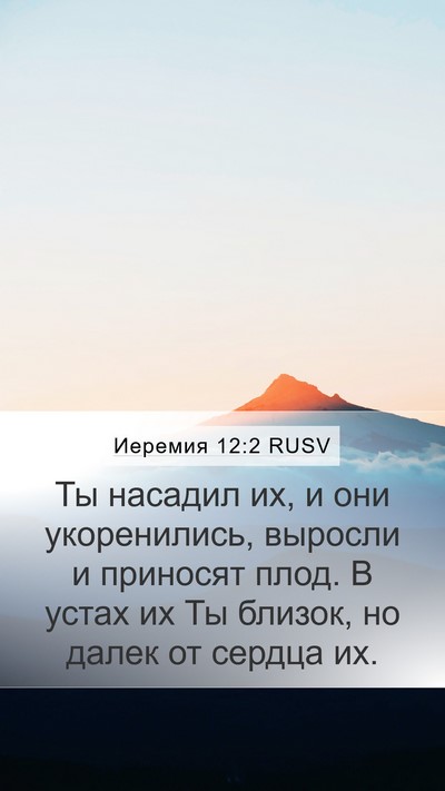 Иеремия 12:2 RUSV Mobile Phone Wallpaper - Ты насадил их, и они - Mobile Bible Verse Wallpaper