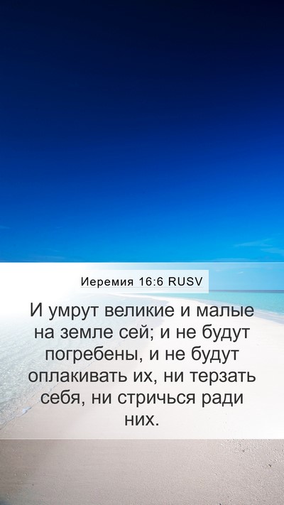 Иеремия 16:6 RUSV Bible Verse Image