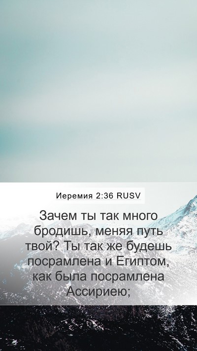 Иеремия 2:36 RUSV Bible Verse Image