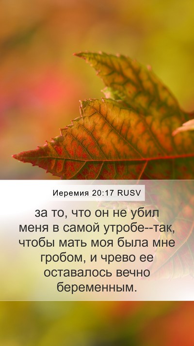 Иеремия 20:17 RUSV Bible Verse Image