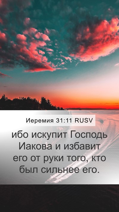 Иеремия 31:11 RUSV Mobile Phone Wallpaper - ибо искупит Господь Иакова - Mobile Bible Verse Wallpaper