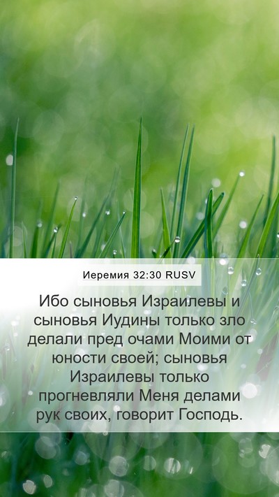 Иеремия 32:30 RUSV Bible Verse Image