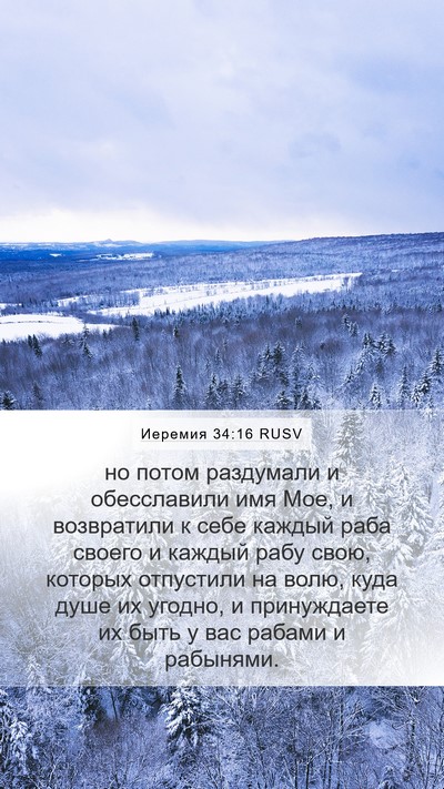Иеремия 34:16 RUSV Bible Verse Image