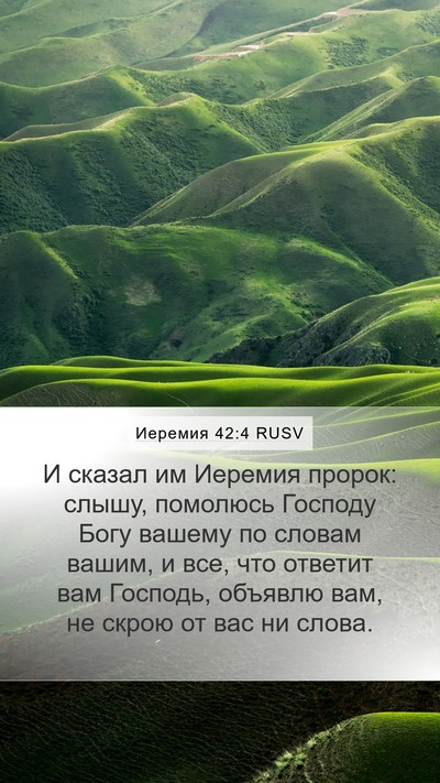 Иеремия 42:4 RUSV Mobile Phone Wallpaper - И сказал им Иеремия пророк: - Mobile Bible Verse Wallpaper