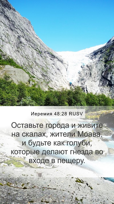 Иеремия 48:28 RUSV Bible Verse Image