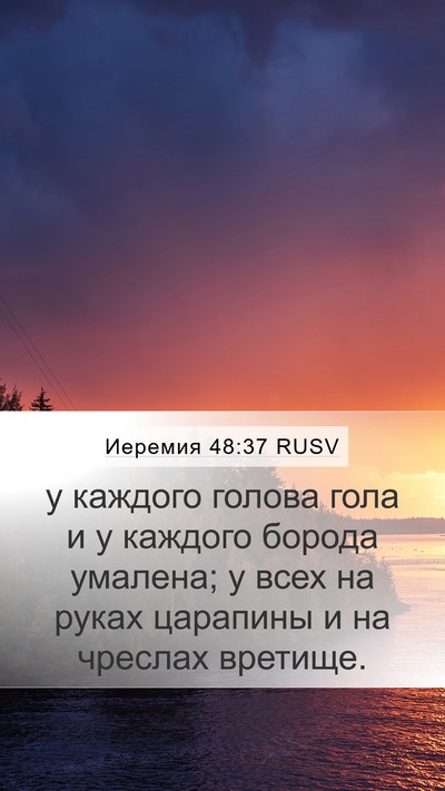 Иеремия 48:37 RUSV Bible Verse Image