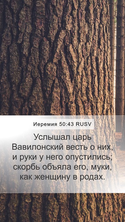 Иеремия 50:43 RUSV Bible Verse Image