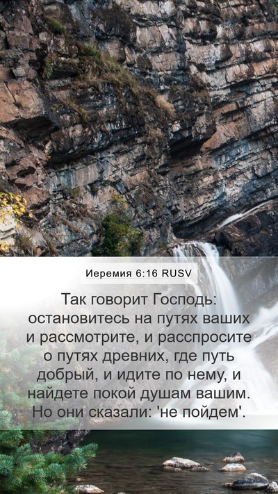 Иеремия 6:16 RUSV Bible Verse Image