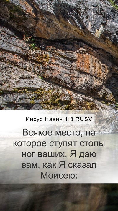 Иисус Навин 1:3 RUSV Bible Verse Image