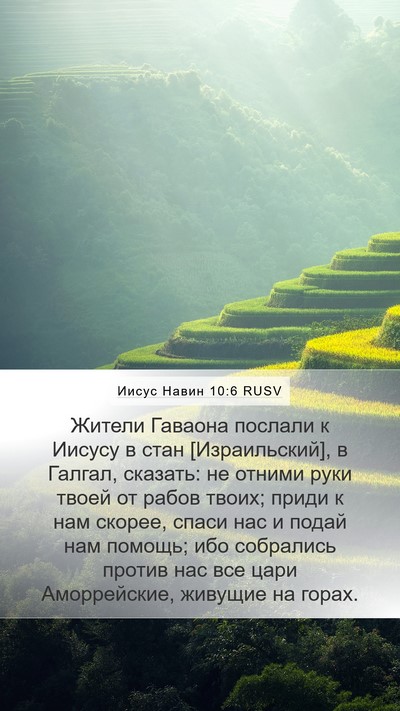 Иисус Навин 10:6 RUSV Bible Verse Image