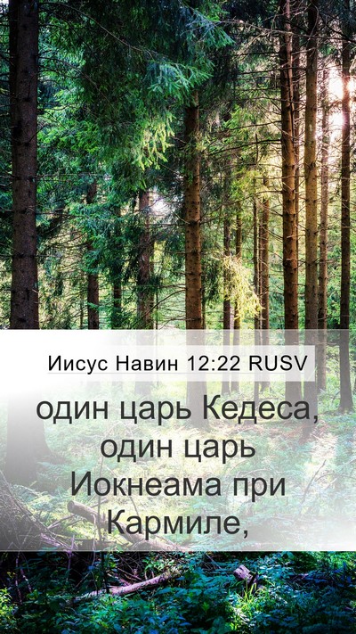 Иисус Навин 12:22 RUSV Mobile Phone Wallpaper - один царь Кедеса, один царь - Mobile Bible Verse Wallpaper