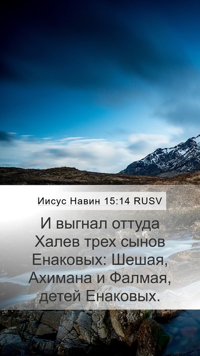 Иисус Навин 15:14 RUSV Bible Verse Image