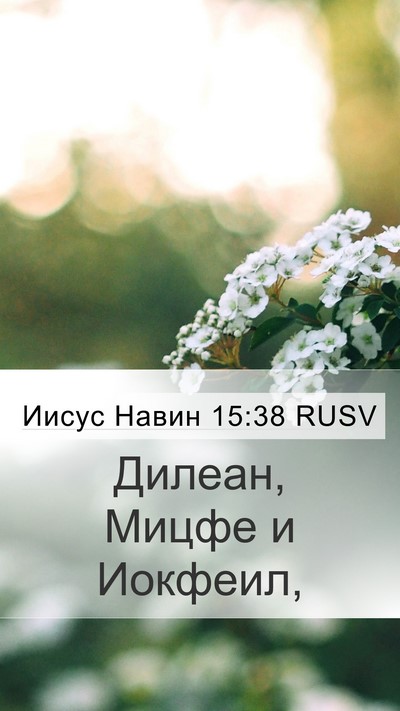Иисус Навин 15:38 RUSV Mobile Phone Wallpaper - Дилеан, Мицфе и - Mobile Bible Verse Wallpaper