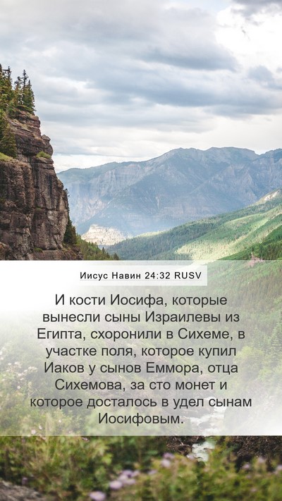 Иисус Навин 24:32 RUSV Mobile Phone Wallpaper - И кости Иосифа, которые - Mobile Bible Verse Wallpaper