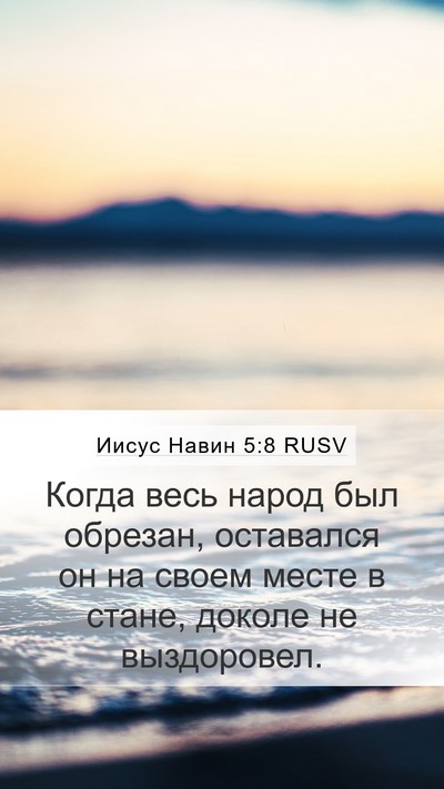 Иисус Навин 5:8 RUSV Mobile Phone Wallpaper - Когда весь народ был - Mobile Bible Verse Wallpaper