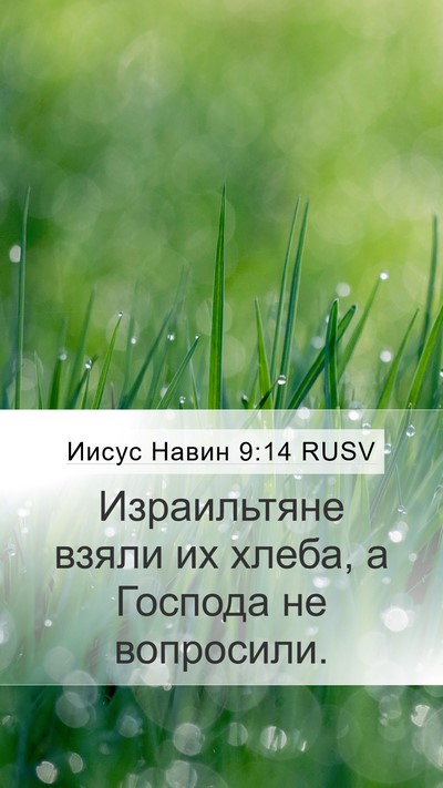 Иисус Навин 9:14 RUSV Bible Verse Image