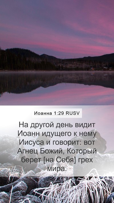 Иоанна 1:29 RUSV Bible Verse Image